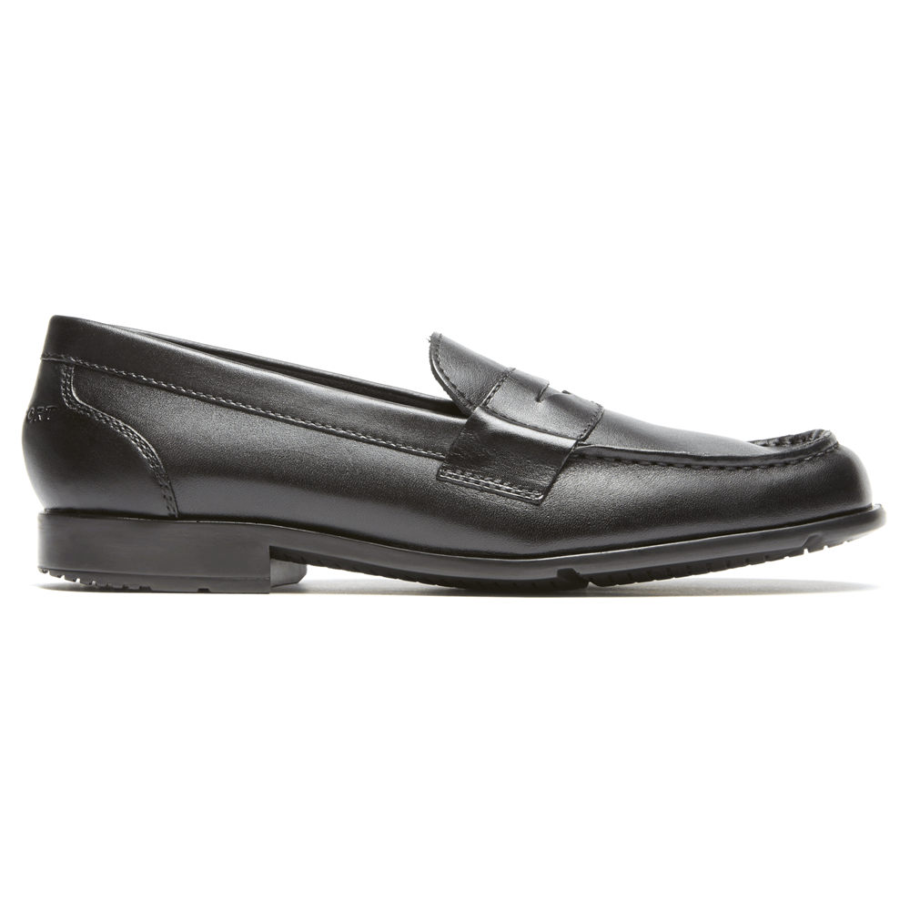 Rockport Loafers For Mens Black - Classic Penny - ZU8260519